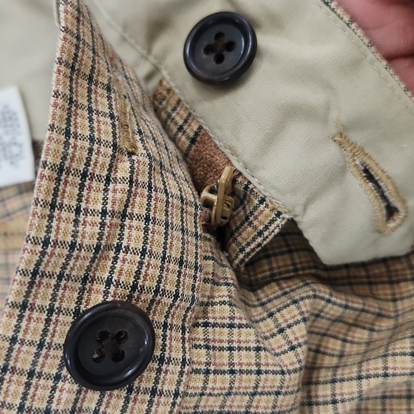 GAP Plaid Retro Style Pants,Tan/Blue, Mens 34x32 - Picture 7 of 7